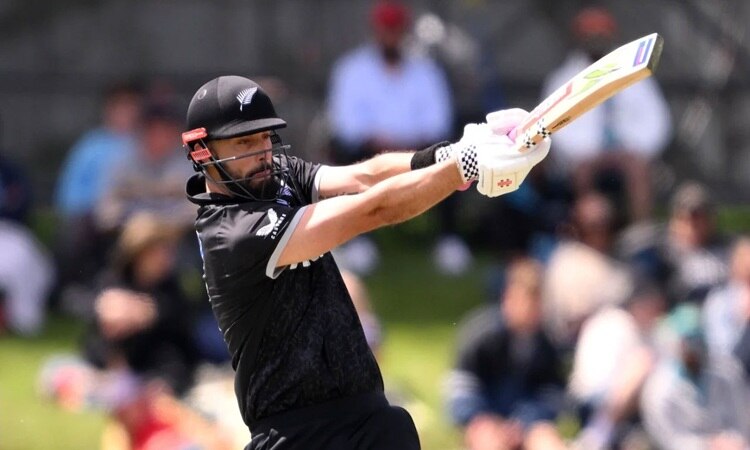New Zealand vs West Indies ODI match – Daryl Mitchell century celebration
