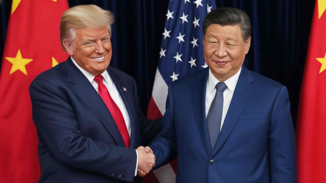 ট্রাম্প ও শি জিনপিংয়ের ছবি