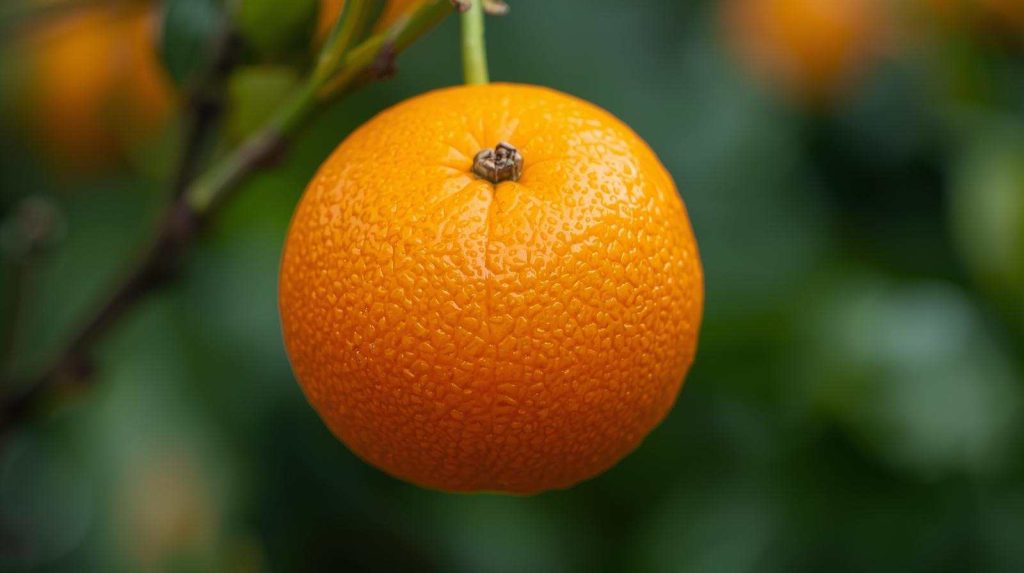 একটি মাঝারি আকারের কমলার ছবি 