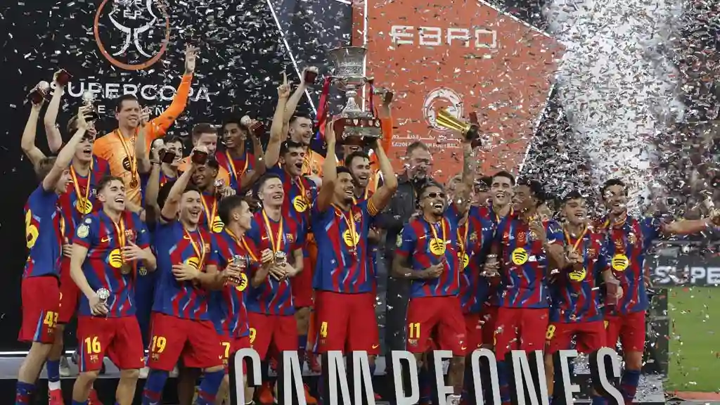 বার্সেলোনার জয়ের উল্লাসের ছবি